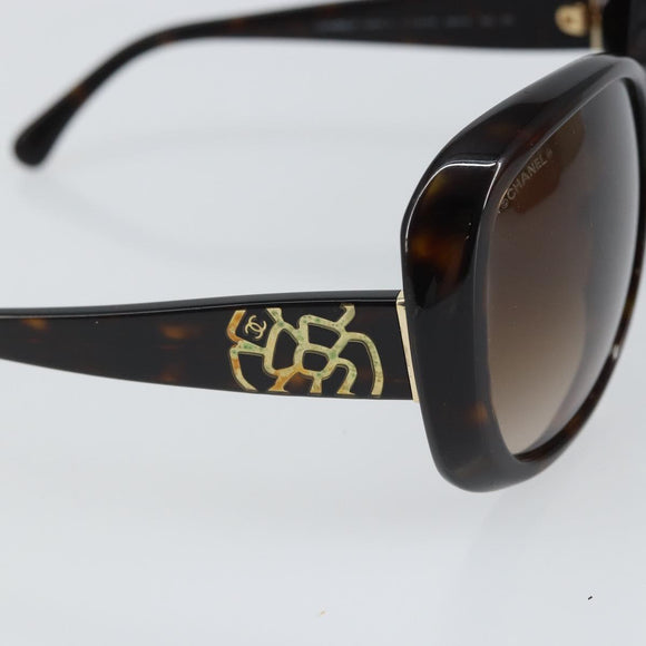 CHANEL Sunglasses plastic Brown CC Auth SW2014