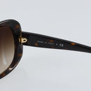 CHANEL Sunglasses plastic Brown CC Auth SW2014-9