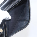 FENDI Pecan Canvas Long Wallet PVC Black Brown Auth SW2016-21