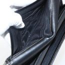 FENDI Pecan Canvas Long Wallet PVC Black Brown Auth SW2016-11