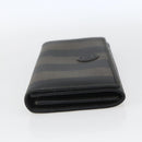 FENDI Pecan Canvas Long Wallet PVC Black Brown Auth SW2016-3