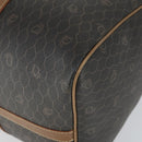 Christian Dior Honeycomb Canvas Boston Bag PVC Black Gold Auth SW2024-14