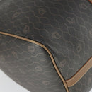 Christian Dior Honeycomb Canvas Boston Bag PVC Black Gold Auth SW2024-15