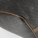 Christian Dior Honeycomb Canvas Boston Bag PVC Black Gold Auth SW2024-17