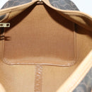 Christian Dior Honeycomb Canvas Boston Bag PVC Black Gold Auth SW2024-20