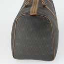 Christian Dior Honeycomb Canvas Boston Bag PVC Black Gold Auth SW2024-3