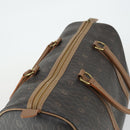 Christian Dior Honeycomb Canvas Boston Bag PVC Black Gold Auth SW2024-6