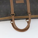 Christian Dior Honeycomb Canvas Boston Bag PVC Black Gold Auth SW2024-7