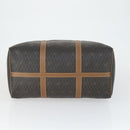 Christian Dior Honeycomb Canvas Boston Bag PVC Black Gold Auth SW2024-5