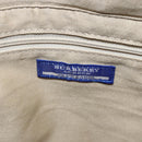 BURBERRY Nova Check Blue Label Tote Bag Canvas Brown Silver Auth SW2025-15