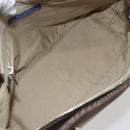 BURBERRY Nova Check Blue Label Tote Bag Canvas Brown Silver Auth SW2025-17