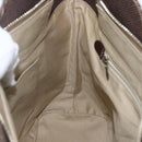 BURBERRY Nova Check Blue Label Tote Bag Canvas Brown Silver Auth SW2025-19