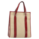 BURBERRY Blue Label Tote Bag Canvas Beige Silver Auth SW2026-1