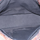 BURBERRY Nova Check Blue Label Tote Bag Nylon Brown Silver Auth SW2027-11