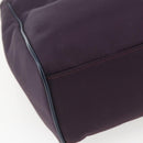 BURBERRY Nova Check Tote Bag Nylon Purple Gold Auth SW2029-13