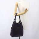BURBERRY Nova Check Tote Bag Nylon Purple Gold Auth SW2029-18