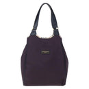 BURBERRY Nova Check Tote Bag Nylon Purple Gold Auth SW2029-2