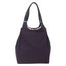 BURBERRY Nova Check Tote Bag Nylon Purple Gold Auth SW2029-3