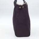 BURBERRY Nova Check Tote Bag Nylon Purple Gold Auth SW2029-4