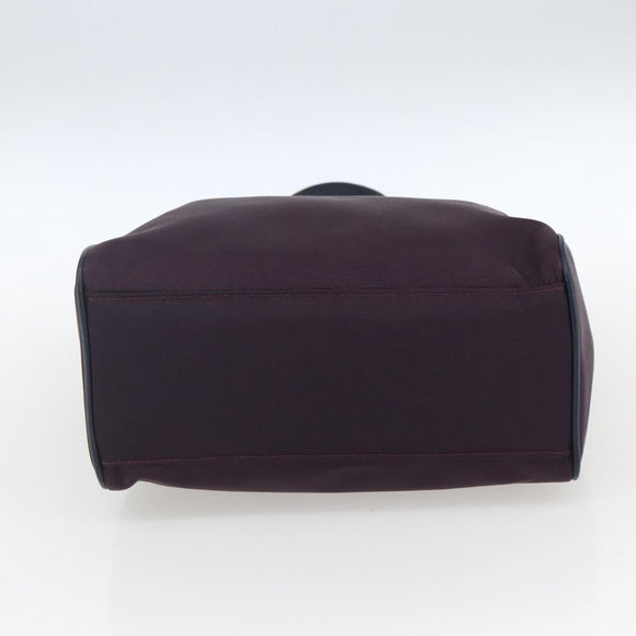 BURBERRY Nova Check Tote Bag Nylon Purple Gold Auth SW2029
