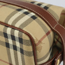 Burberrys Nova Check Clutch Bag PVC Beige Gold Auth SW2034-15