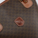 CELINE Macadam Canvas Tote Bag PVC Leather Brown Gold Auth SW2035-15