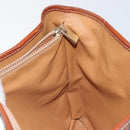 CELINE Macadam Canvas Tote Bag PVC Leather Brown Gold Auth SW2035-18