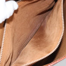 CELINE Macadam Canvas Tote Bag PVC Leather Brown Gold Auth SW2035-20