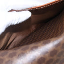 CELINE Macadam Canvas Shoulder Bag PVC Leather Brown Gold Auth SW2036-24