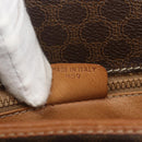 CELINE Macadam Canvas Shoulder Bag PVC Leather Brown Gold Auth SW2036-12