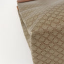 CELINE Macadam Canvas Tote Bag PVC Beige Gold Auth SW2038-14