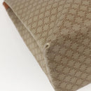 CELINE Macadam Canvas Tote Bag PVC Beige Gold Auth SW2038-16