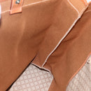 CELINE Macadam Canvas Tote Bag PVC Beige Gold Auth SW2038-21