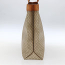 CELINE Macadam Canvas Tote Bag PVC Beige Gold Auth SW2038-3