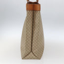 CELINE Macadam Canvas Tote Bag PVC Beige Gold Auth SW2038-4