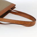 CELINE Macadam Canvas Tote Bag PVC Beige Gold Auth SW2038-7