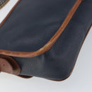 Burberrys Shoulder Bag PVC Navy Gold Auth SW2040-9