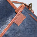 Burberrys Shoulder Bag PVC Navy Gold Auth SW2040-18