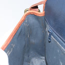Burberrys Shoulder Bag PVC Navy Gold Auth SW2040-20