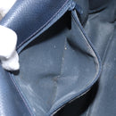 Burberrys Shoulder Bag PVC Navy Gold Auth SW2040-12