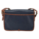 Burberrys Shoulder Bag PVC Navy Gold Auth SW2040-2