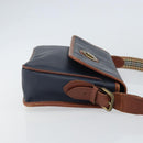 Burberrys Shoulder Bag PVC Navy Gold Auth SW2040-3