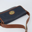 Burberrys Shoulder Bag PVC Navy Gold Auth SW2040-6