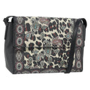 ETRO Paisley Shoulder Bag PVC Black Gold Auth SW2041-1