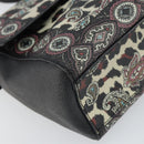 ETRO Paisley Shoulder Bag PVC Black Gold Auth SW2041-14