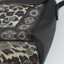 ETRO Paisley Shoulder Bag PVC Black Gold Auth SW2041-15