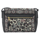 ETRO Paisley Shoulder Bag PVC Black Gold Auth SW2041-2
