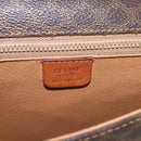 CELINE Macadam Canvas Shoulder Bag PVC Leather Brown Gold Auth SW2043-17