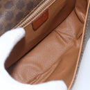 CELINE Macadam Canvas Shoulder Bag PVC Leather Brown Gold Auth SW2043-10