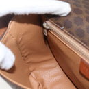 CELINE Macadam Canvas Shoulder Bag PVC Leather Brown Gold Auth SW2043-20